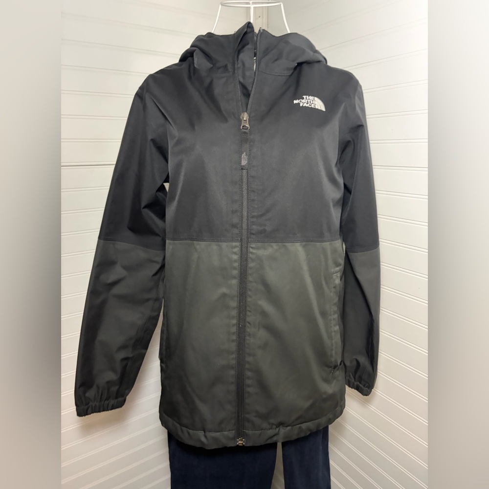 The North Face Black and Dark Gray Hooded Jacket